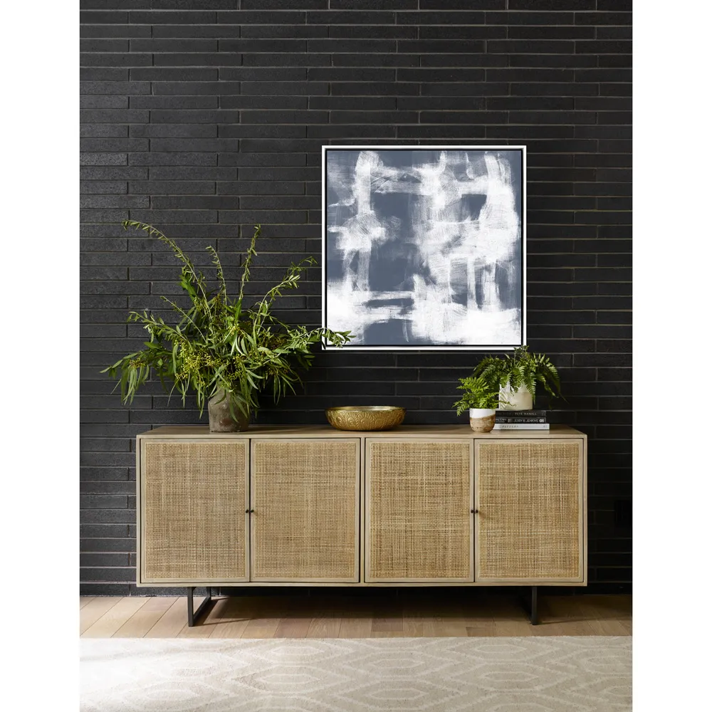 Janes Sky Wall Art - White Frame, Maplewood