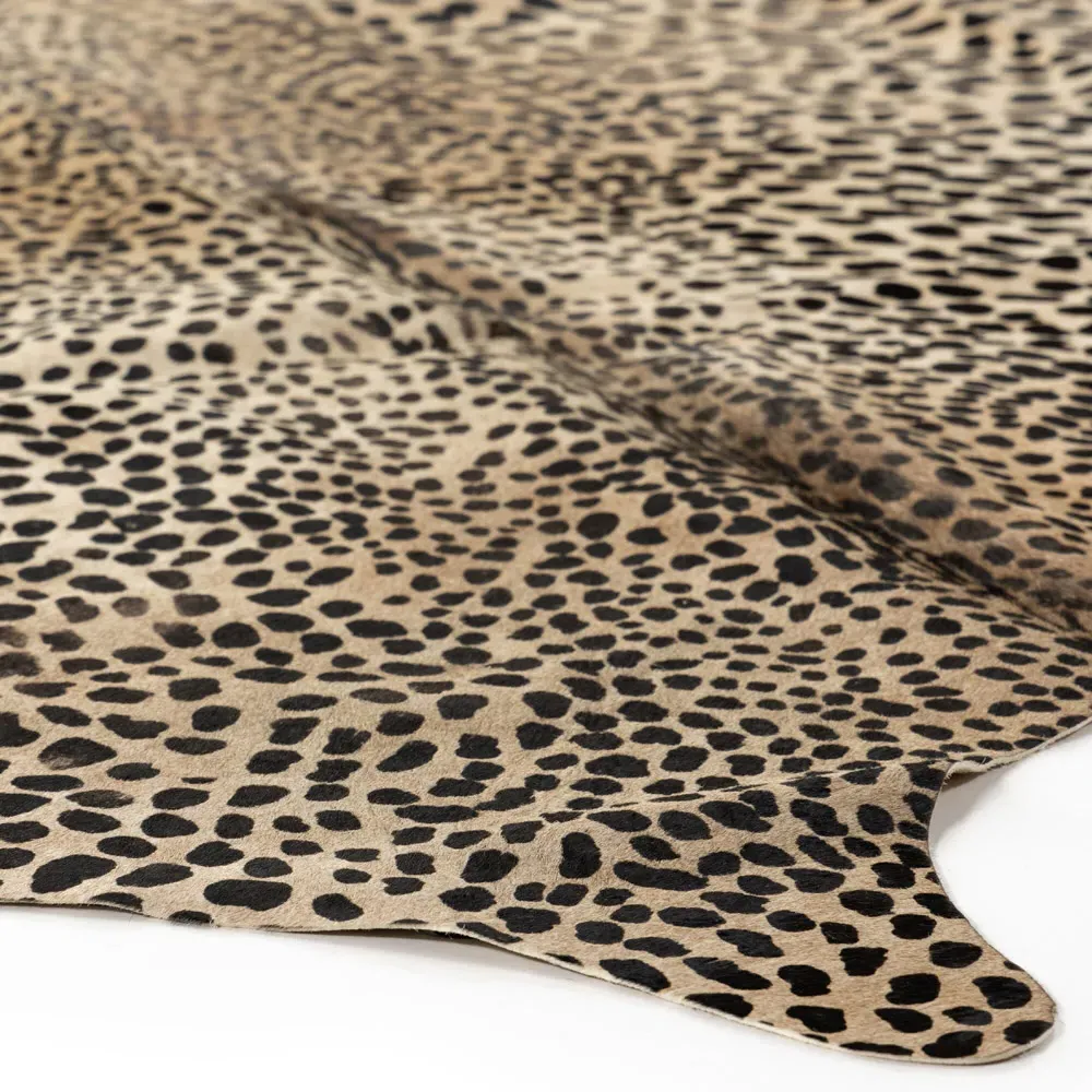 Janet 5x7 Leopard Print Hide Rug - Brown, Cowhide