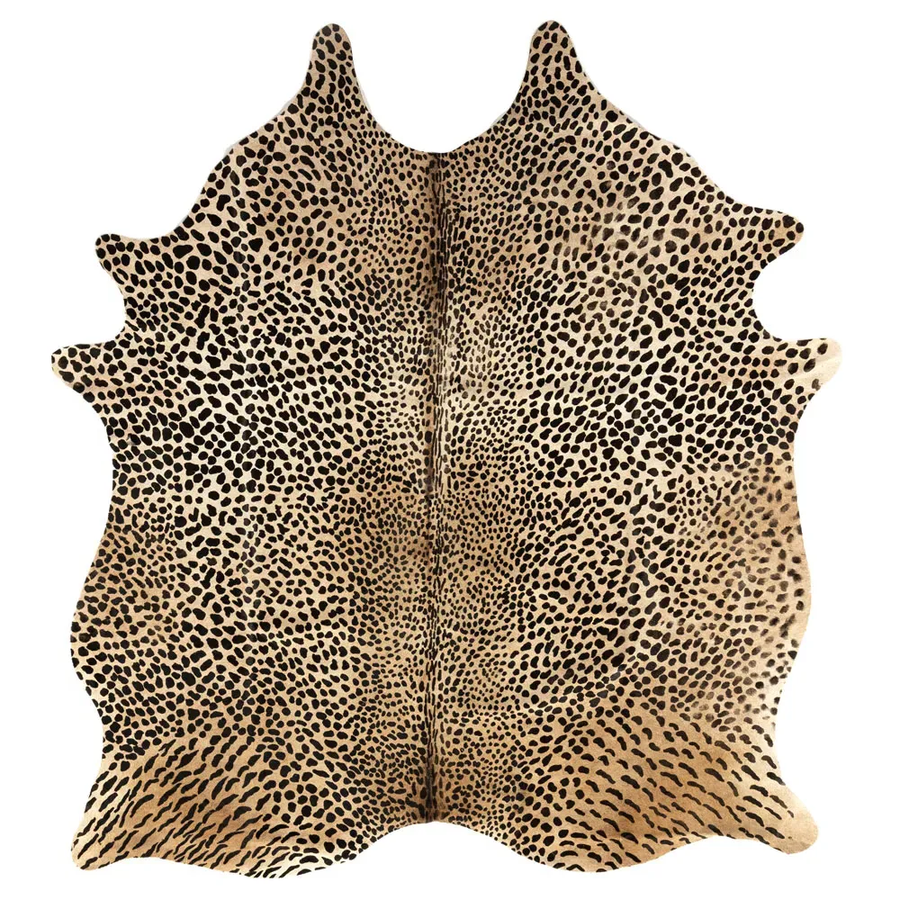 Janet 5x7 Leopard Print Hide Rug - Brown, Cowhide image