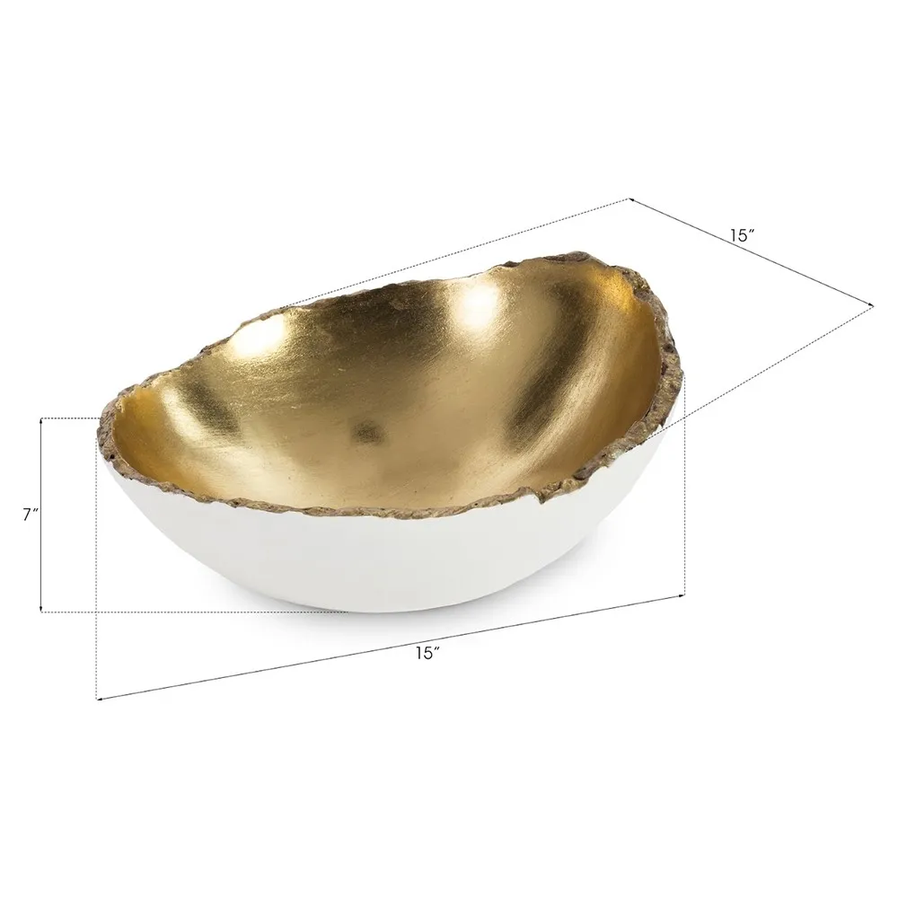 Janet Decorative Bowl - White, Resin