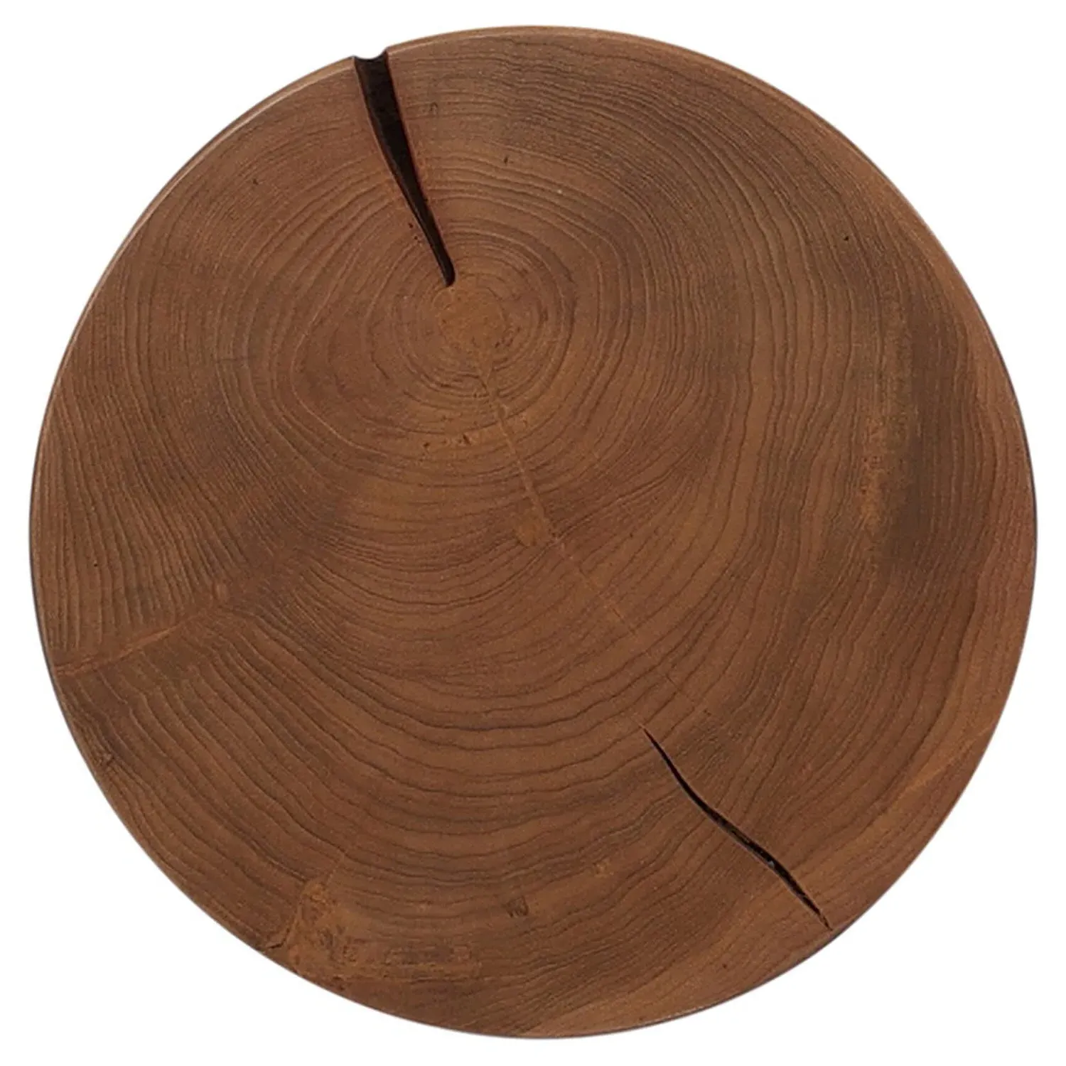 Janey Round Outdoor Side Table - Natural, Teak