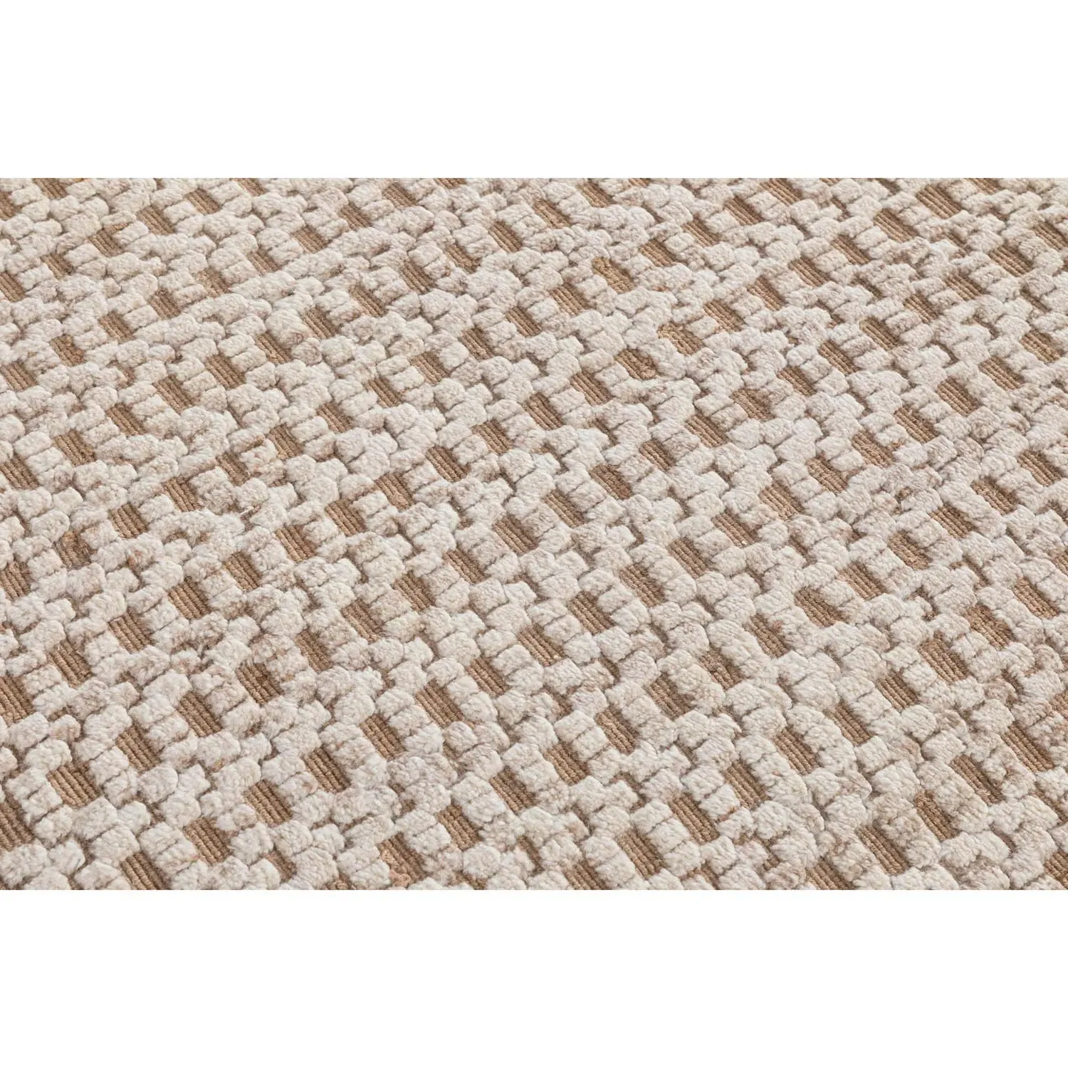 Jani Textured Solid Rug - Beige, Wool