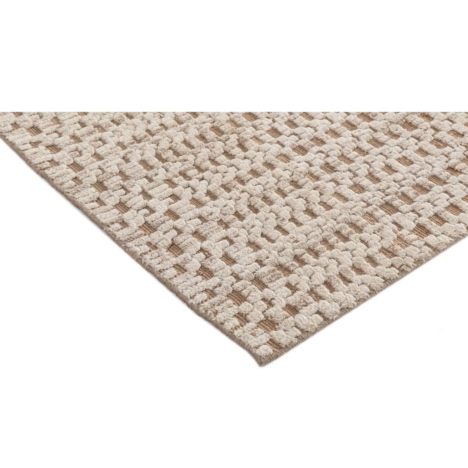 Jani Textured Solid Rug - Beige, Wool