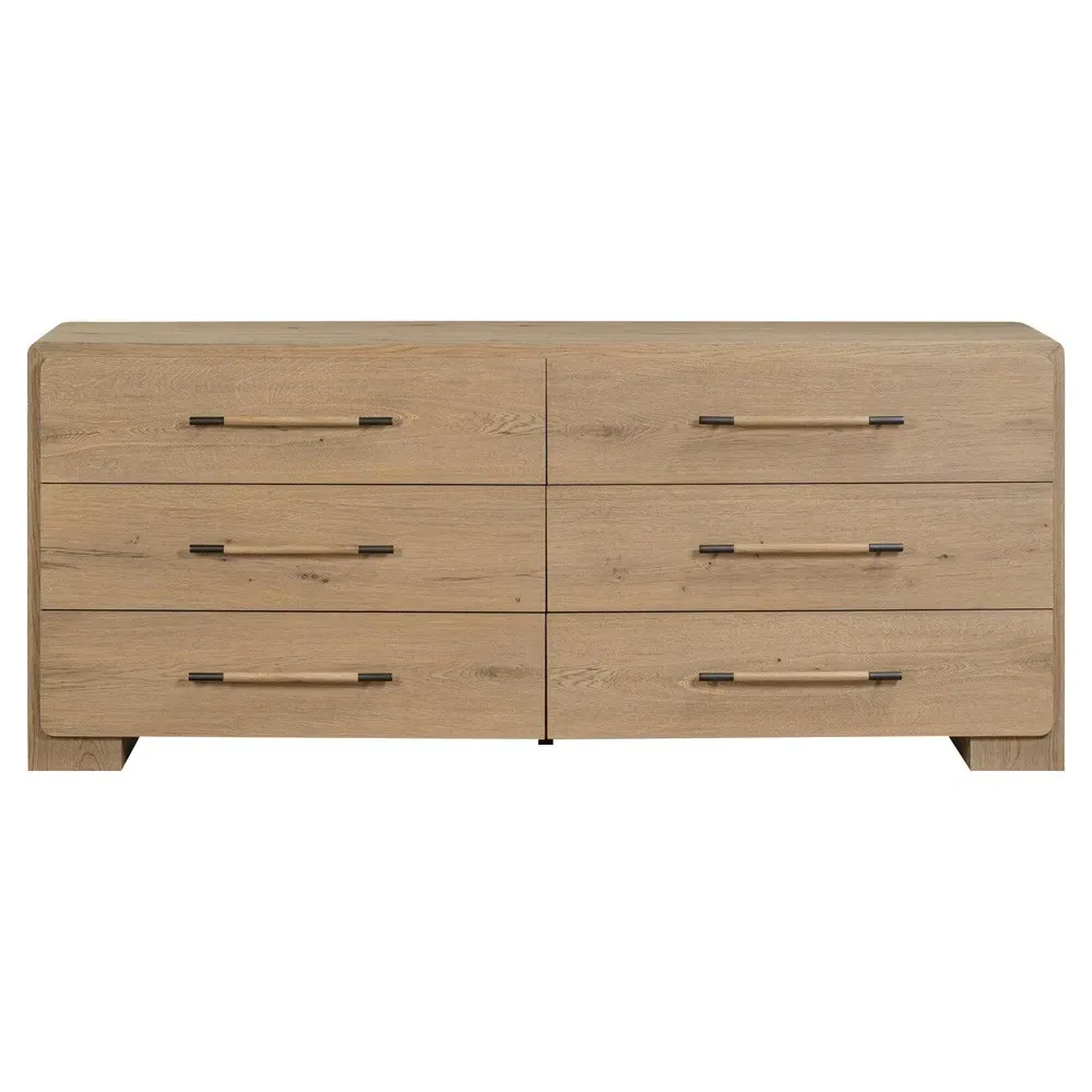 Janice Double Dresser - Brown, Oak