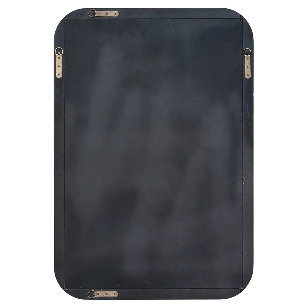 Janis Rectangular Wall Mirror - White Washed, Wood