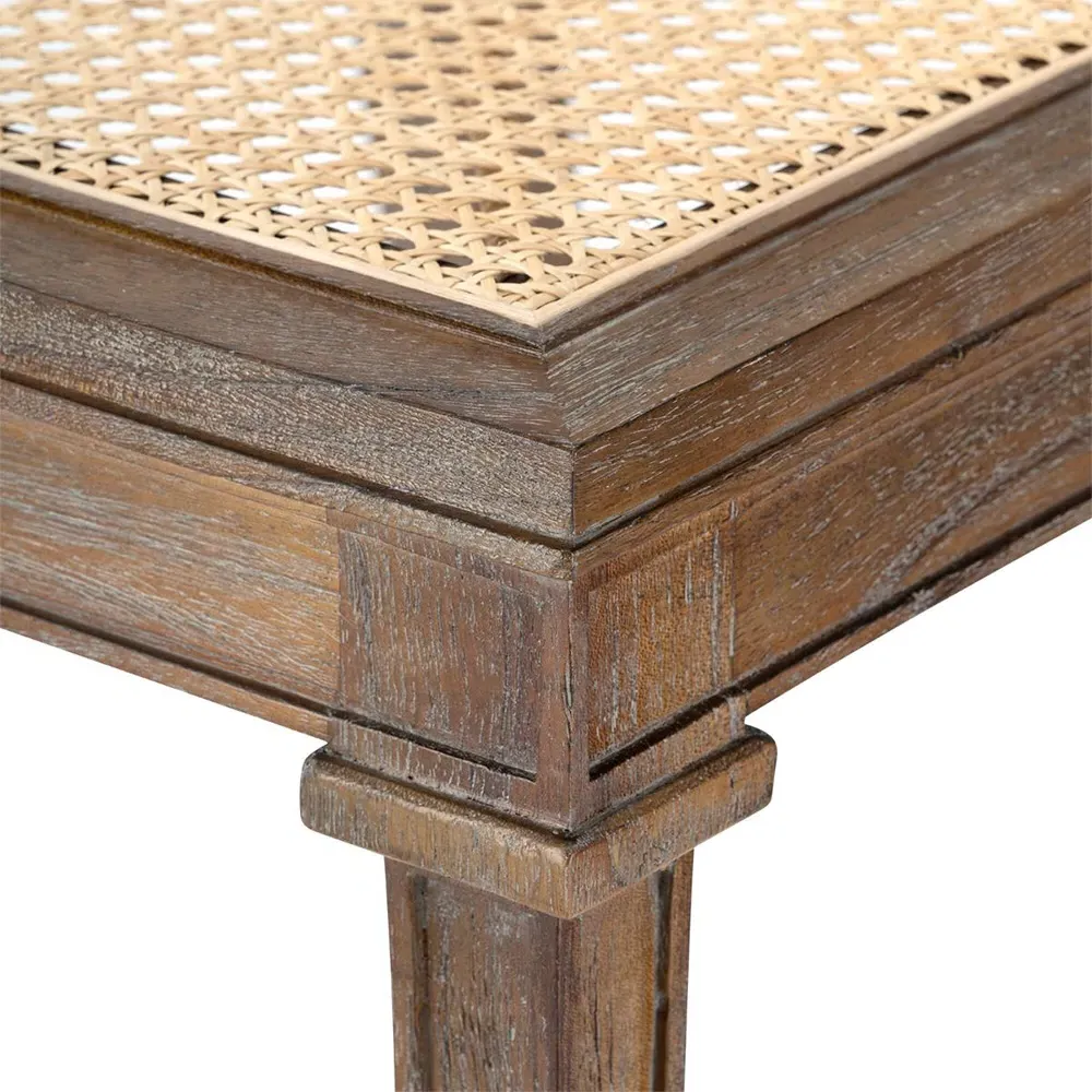 Jansen Woven Cane Side Chair - Driftwood, Mahogany