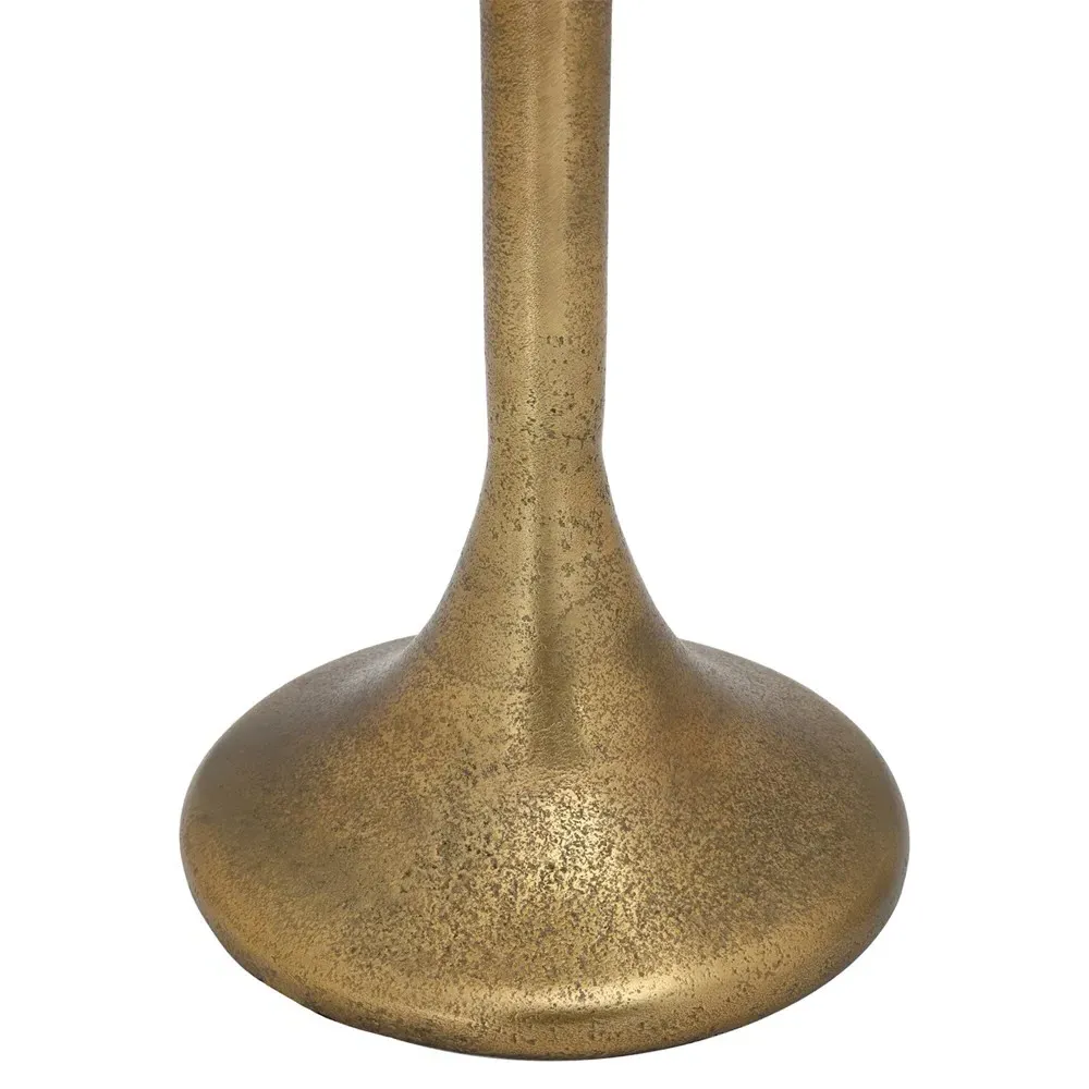 Jarelle Round Drink Table - Yellow-Gold, Marble