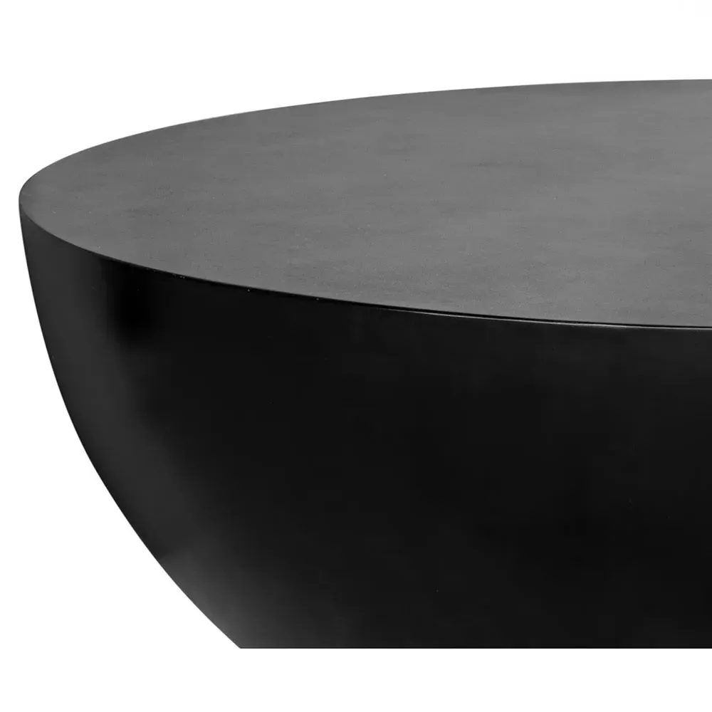 Jason Industrial Loft Round Coffee Table - Black, Concrete