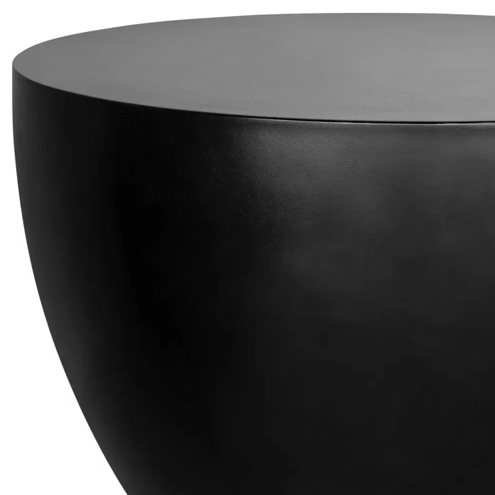 Jason Industrial Loft Round Side Table - Black, Concrete