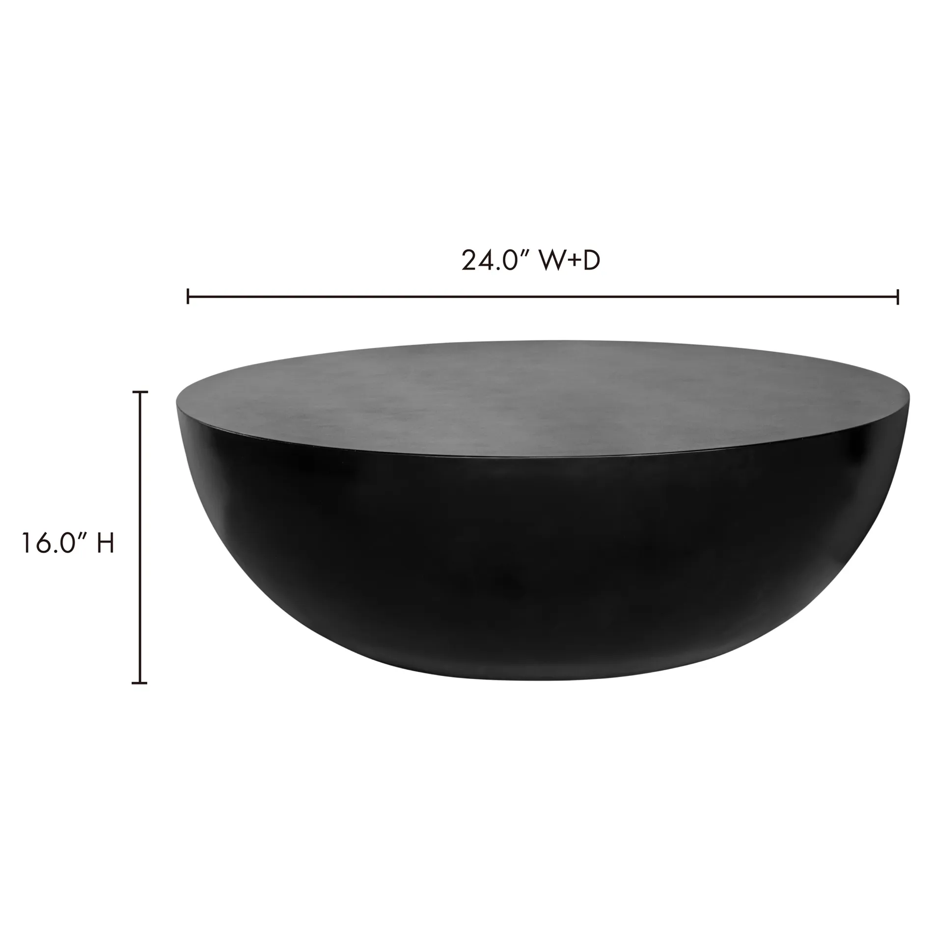 Jason Industrial Loft Round Side Table - Black, Concrete