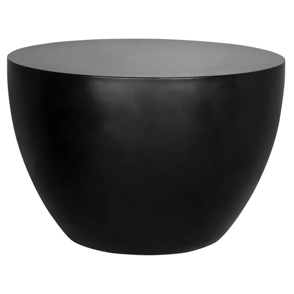 Jason Industrial Loft Round Side Table - Black, Concrete image