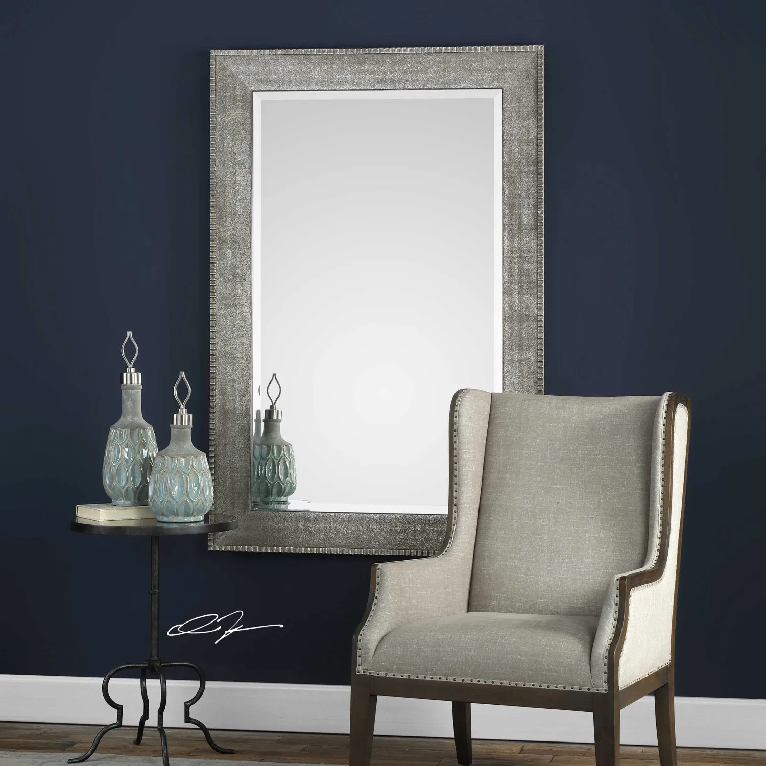 Jasper Rectangular Wall Mirror - Silver