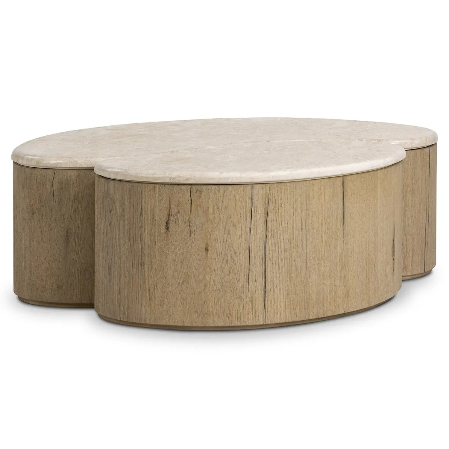 Jaxton Nesting Coffee Tables - Beige, Marble