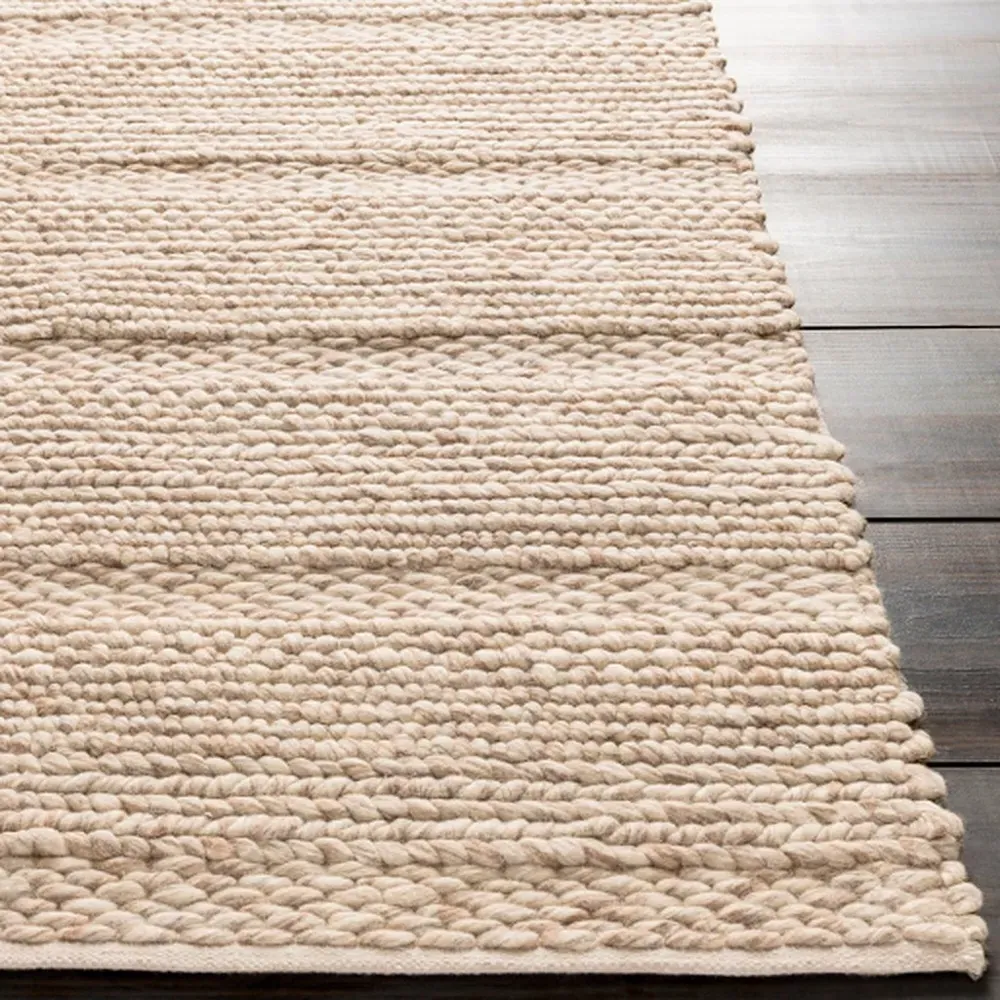 Jay Solid Rug - Khaki, Wool