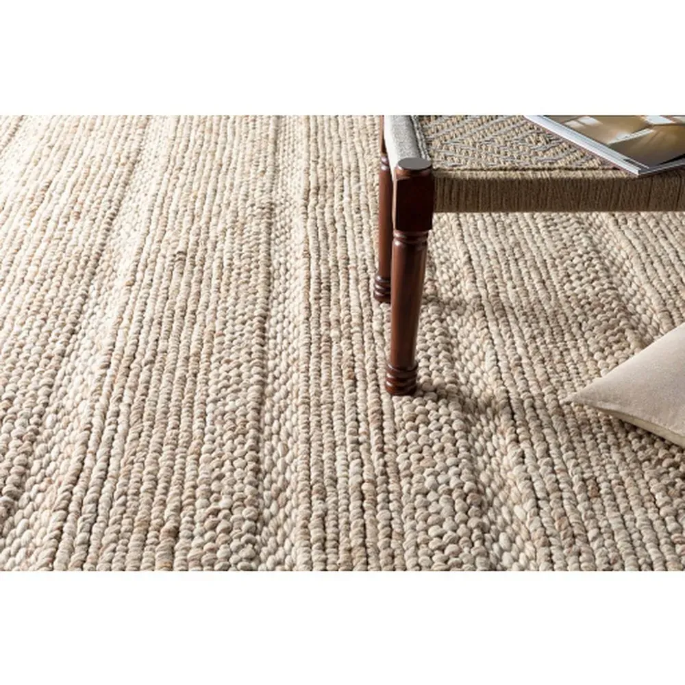 Jay Solid Rug - Khaki, Wool