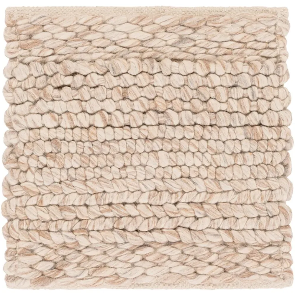 Jay Solid Rug Sample - Khaki, Wool image