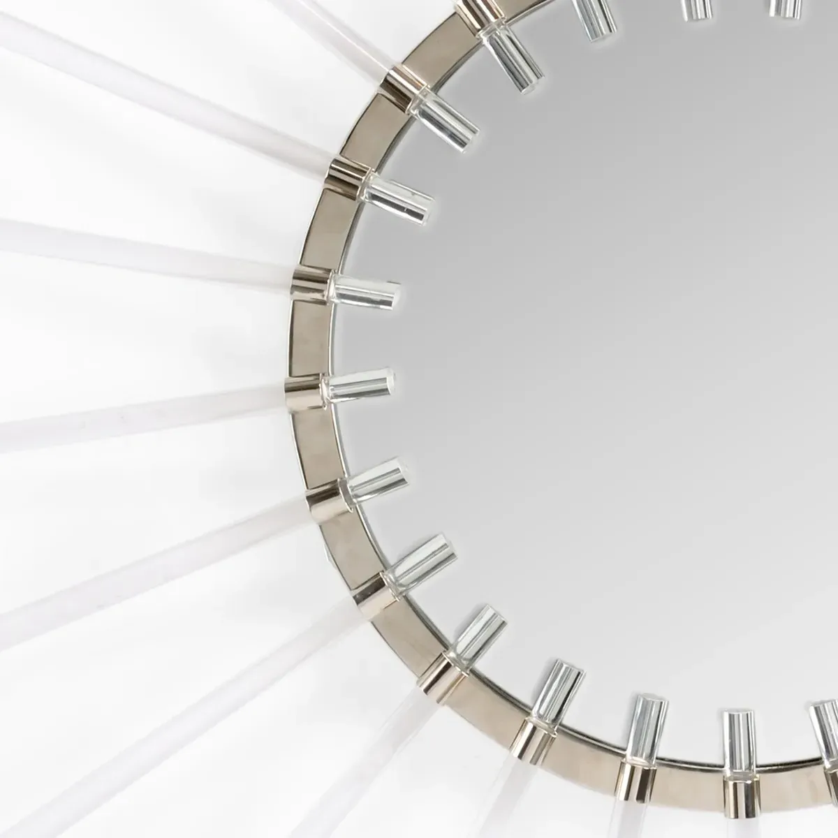 Jay Sunburst Wall Mirror - Silver, Stainless Steel