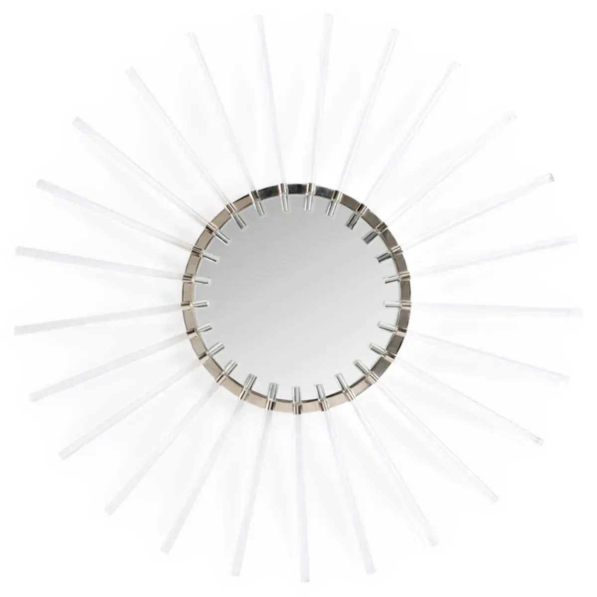 Jay Sunburst Wall Mirror - Silver, Stainless Steel