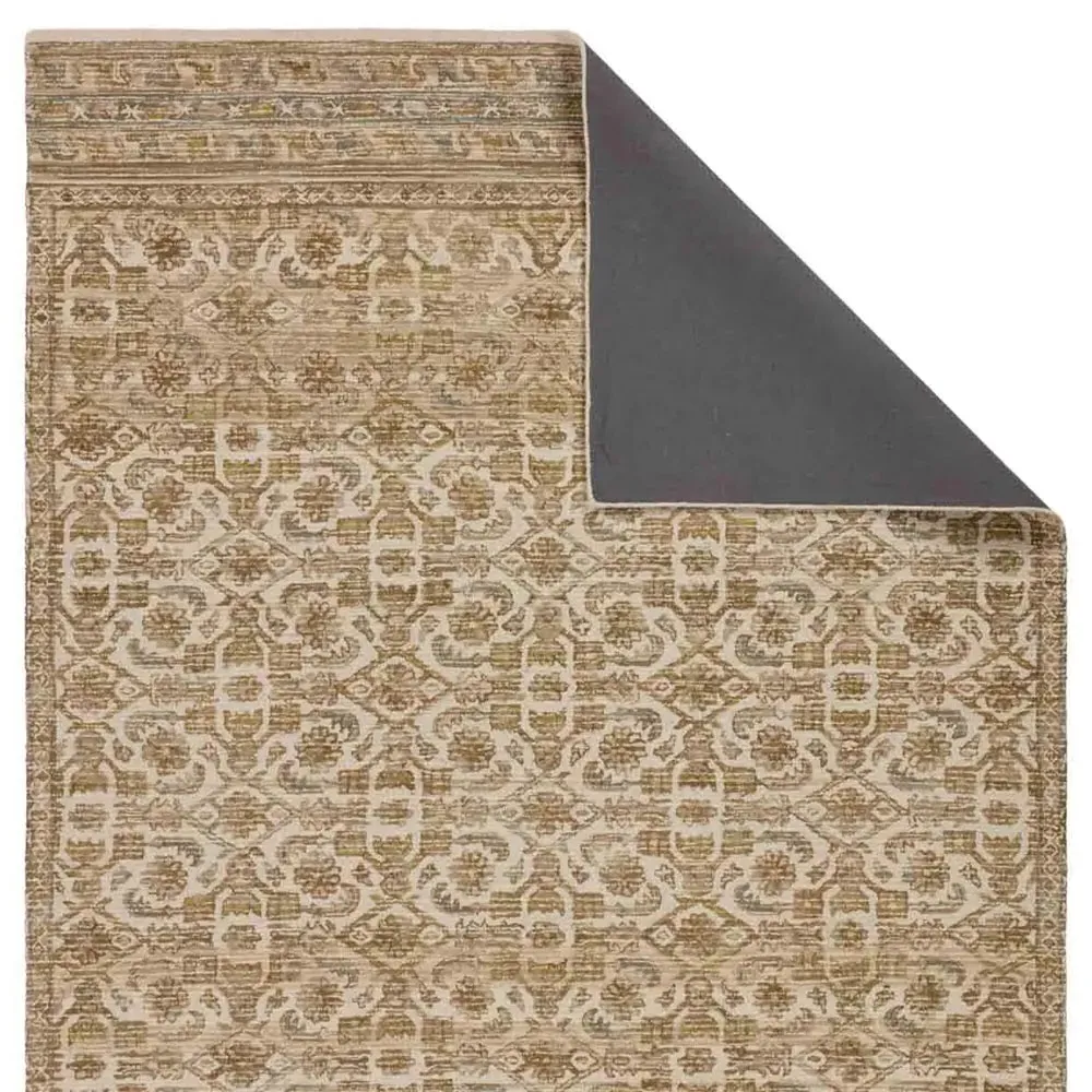 Jayce Floral Patterned Rug - Brown, Wool
