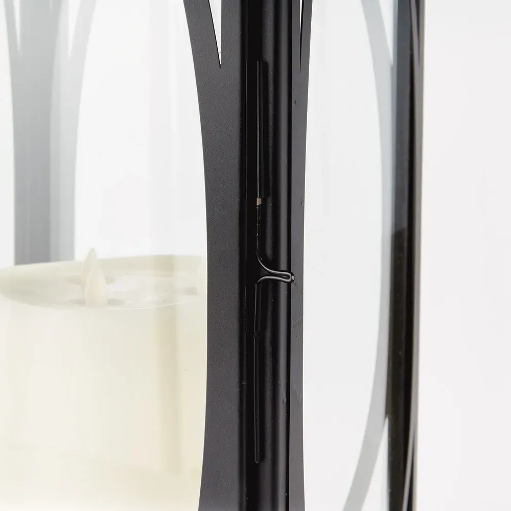 Jaycen Large Lantern Candleholder - Black, Iron