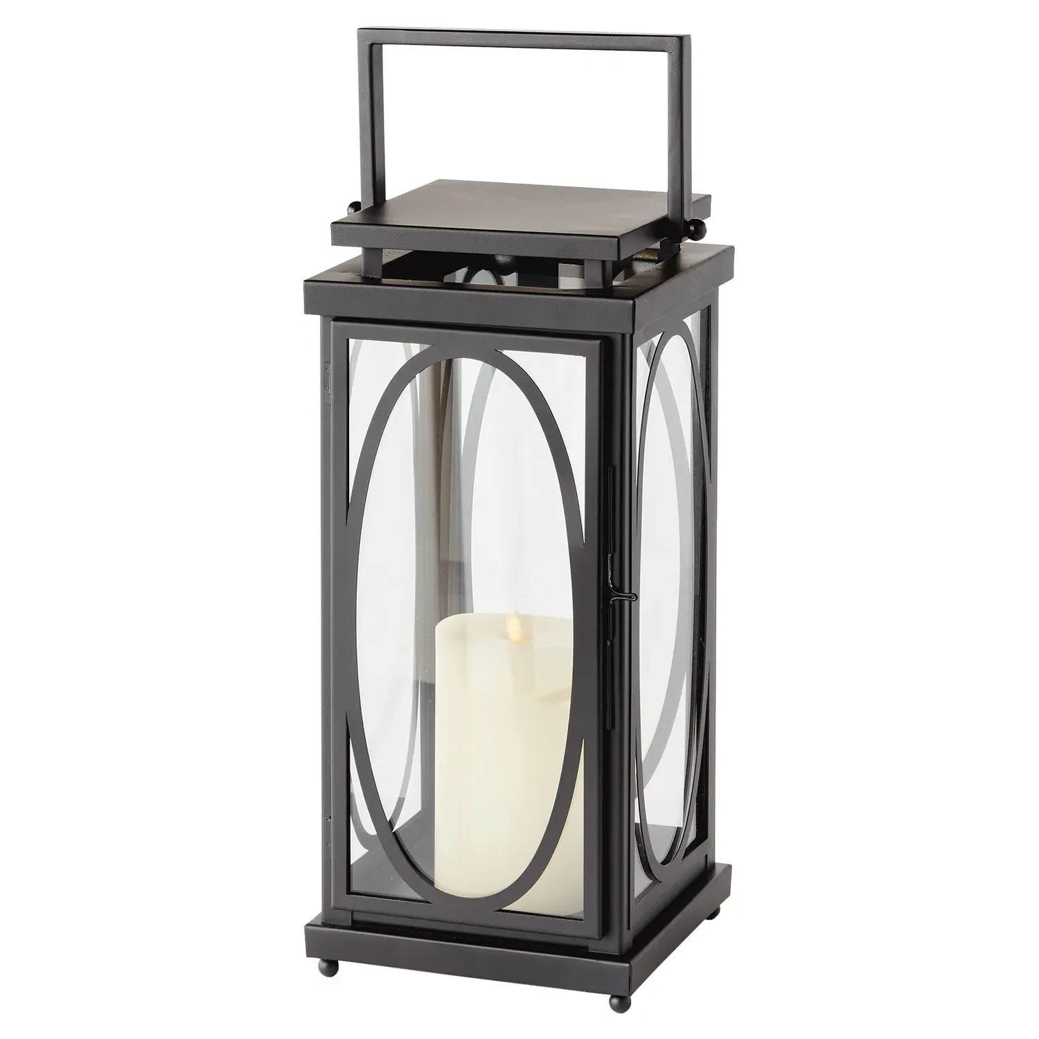 Jaycen Small Lantern Candleholder - Black, Iron image