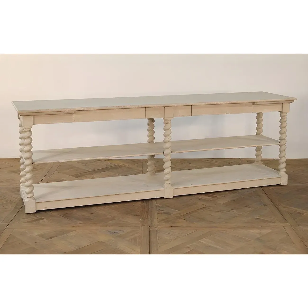 Jayden Swirl Console Table - White, Wood