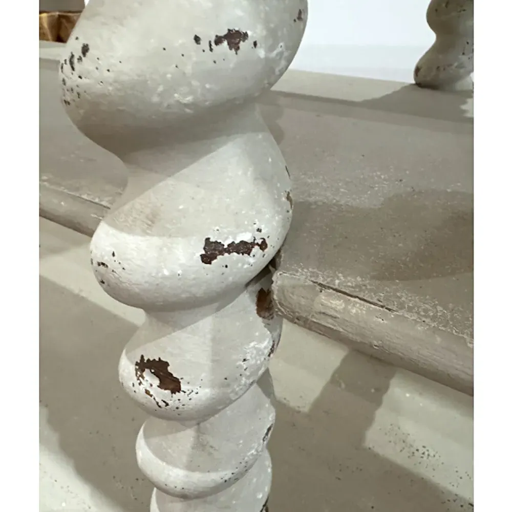 Jayden Swirl Console Table - White, Wood