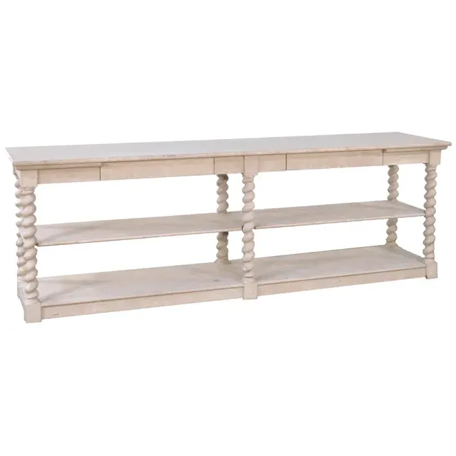 Jayden Swirl Console Table - White, Wood