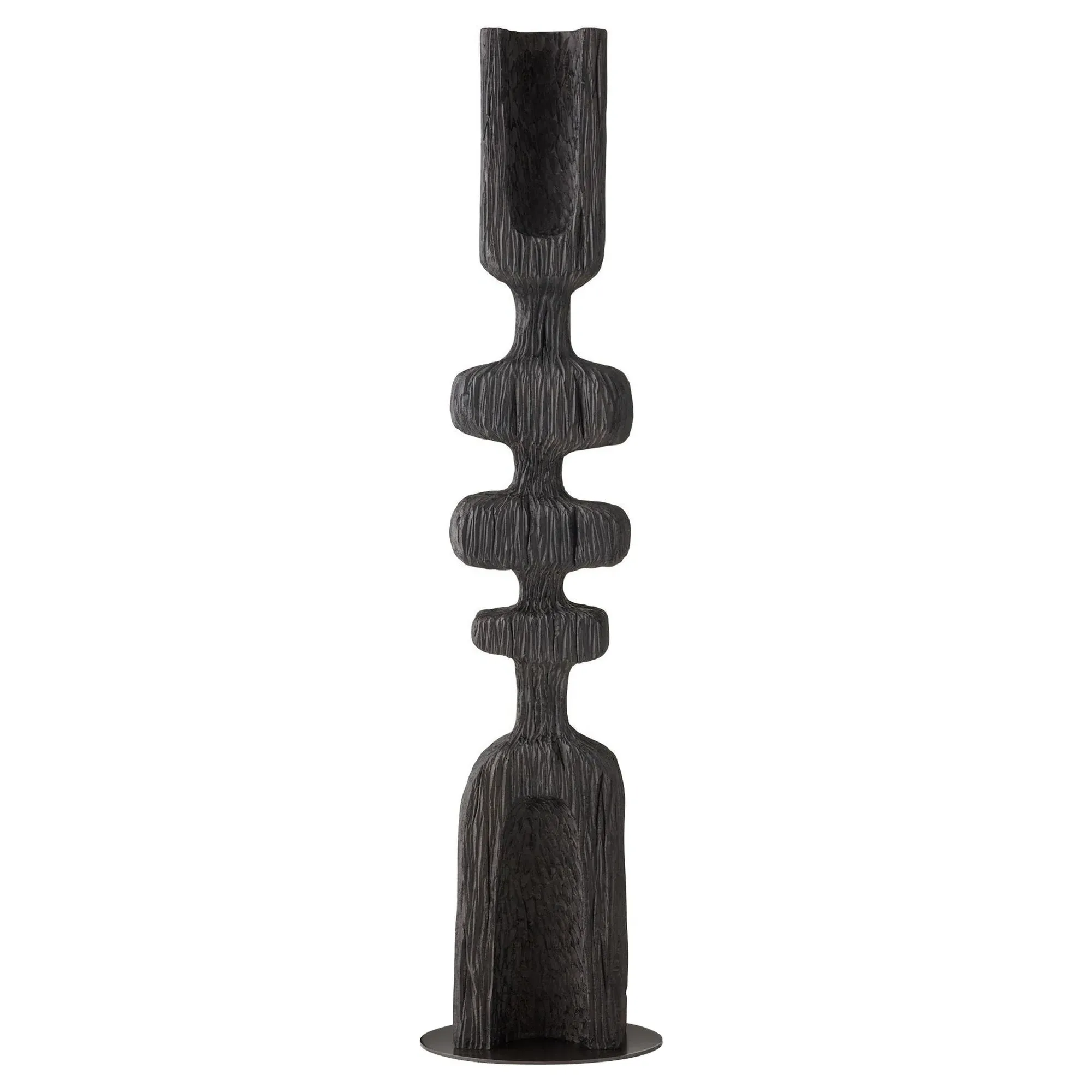Jayden Totem Floor Sculpture - Black, Resin