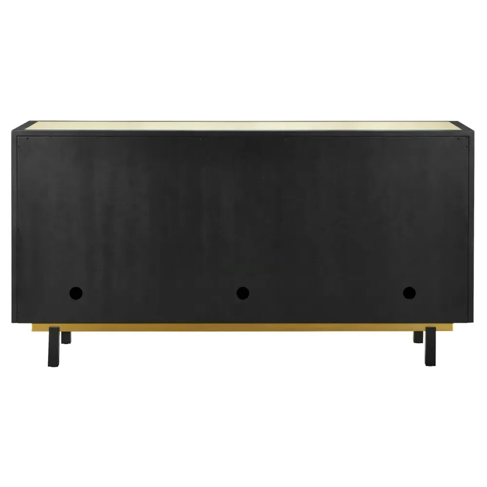 Jeanne Woven Raffia Media Cabinet - Beige