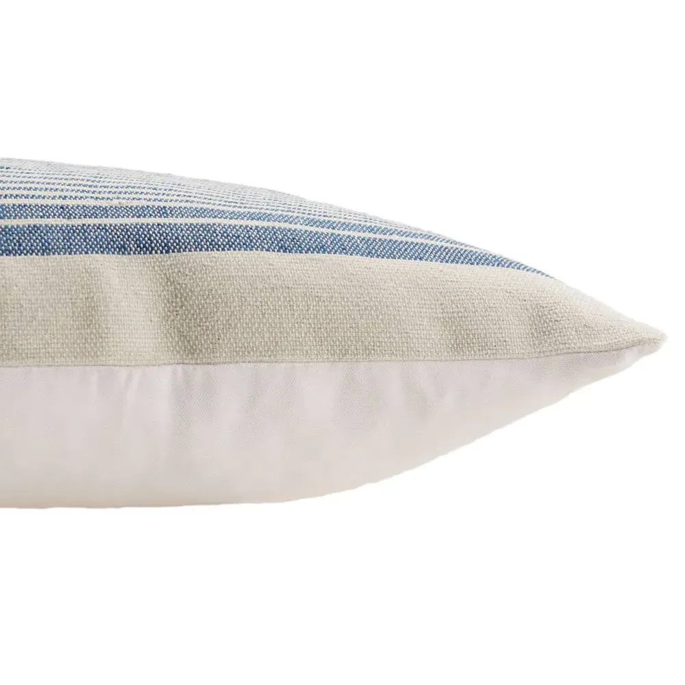Jedidiah Striped Throw Pillow - Blue, PET Yarn