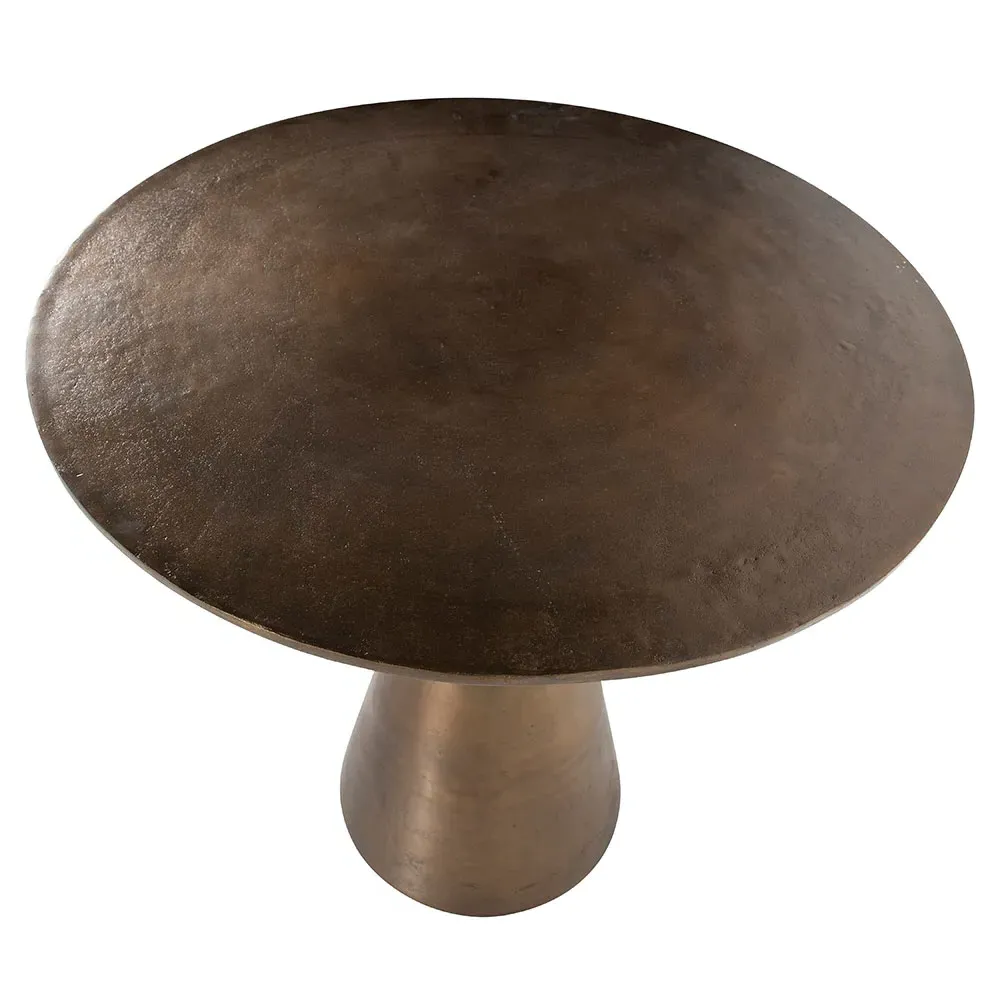 Jeffrey Round Bistro Table - Brown, Aluminum
