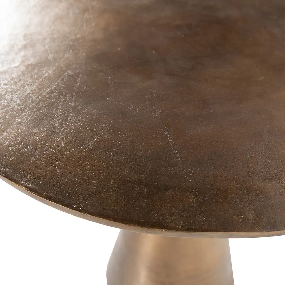 Jeffrey Round Bistro Table - Brown, Aluminum