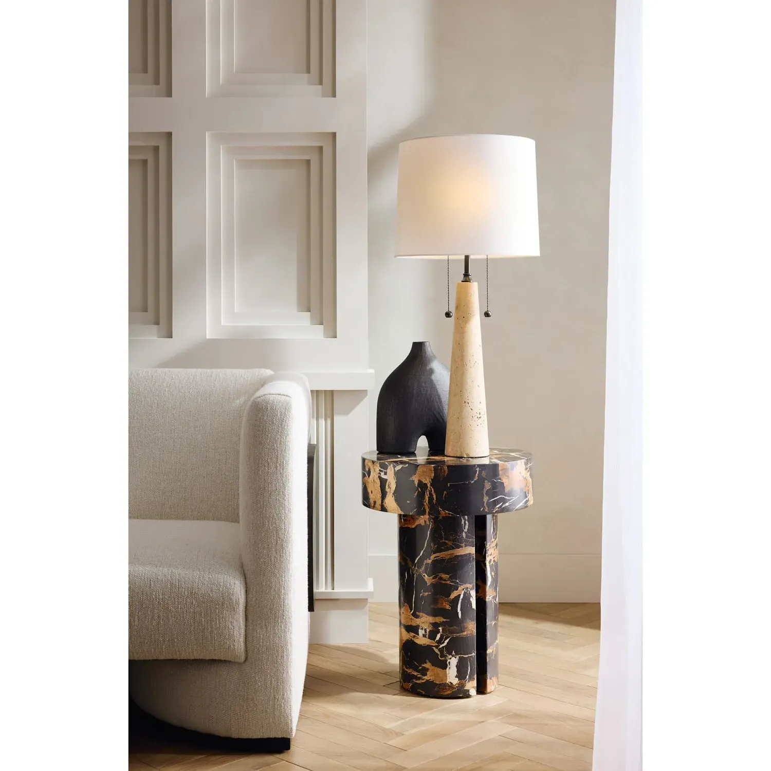 Jeffrey Terracotta Sculpture - Matte Charcoal