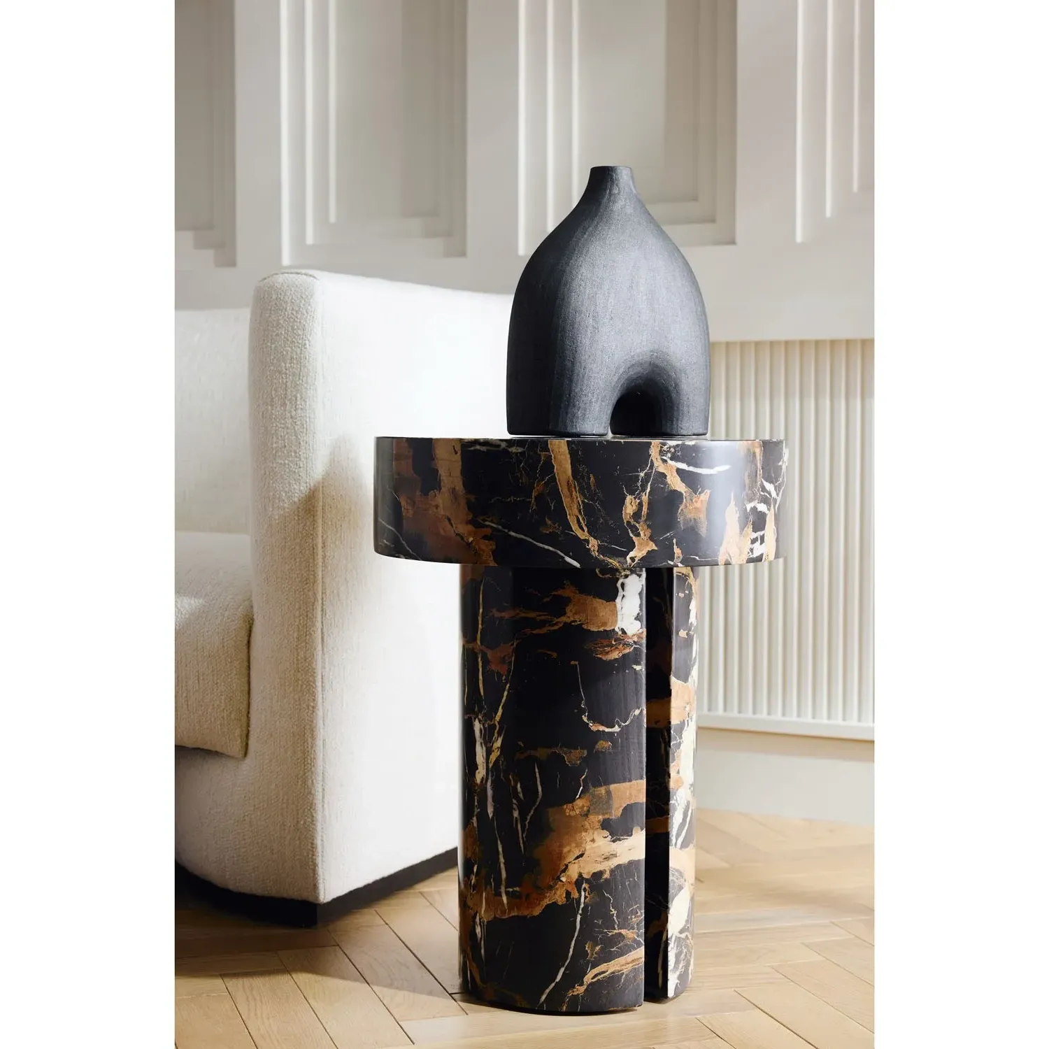 Jeffrey Terracotta Sculpture - Matte Charcoal