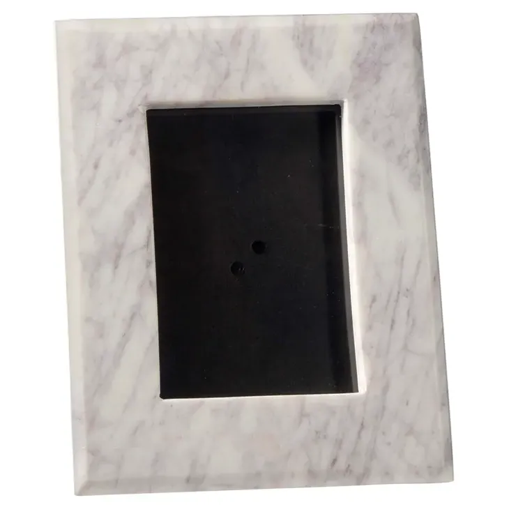 Jemima 4x6 Photo Frame - White, Marble image