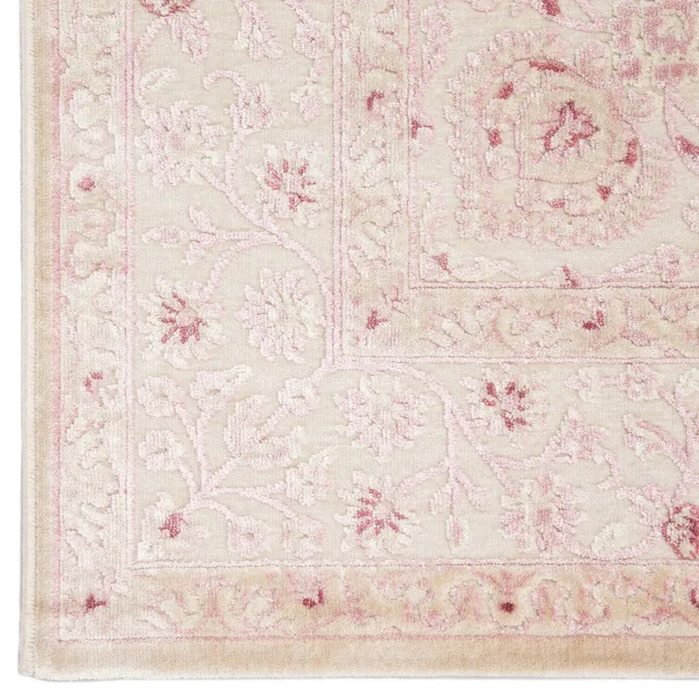 Jemma Floral Patterned Rug - Pink