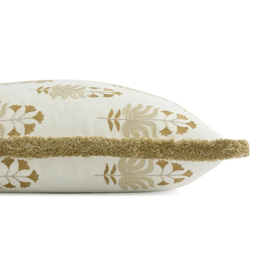 Jemma Square Throw Pillow - Flax, Cotton