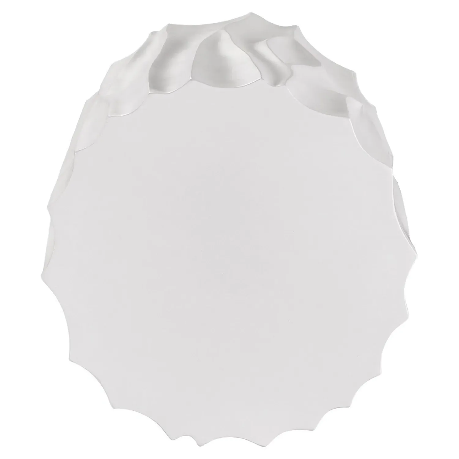 Jenia Round Drum Outdoor Side Table - White, Cast Concrete