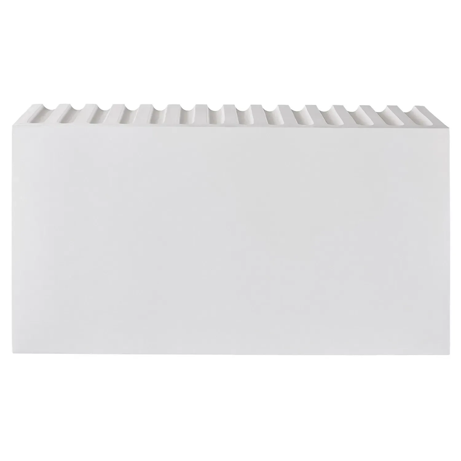 Jenieva Rectangular Block Outdoor Coffee Table - White, Concrete