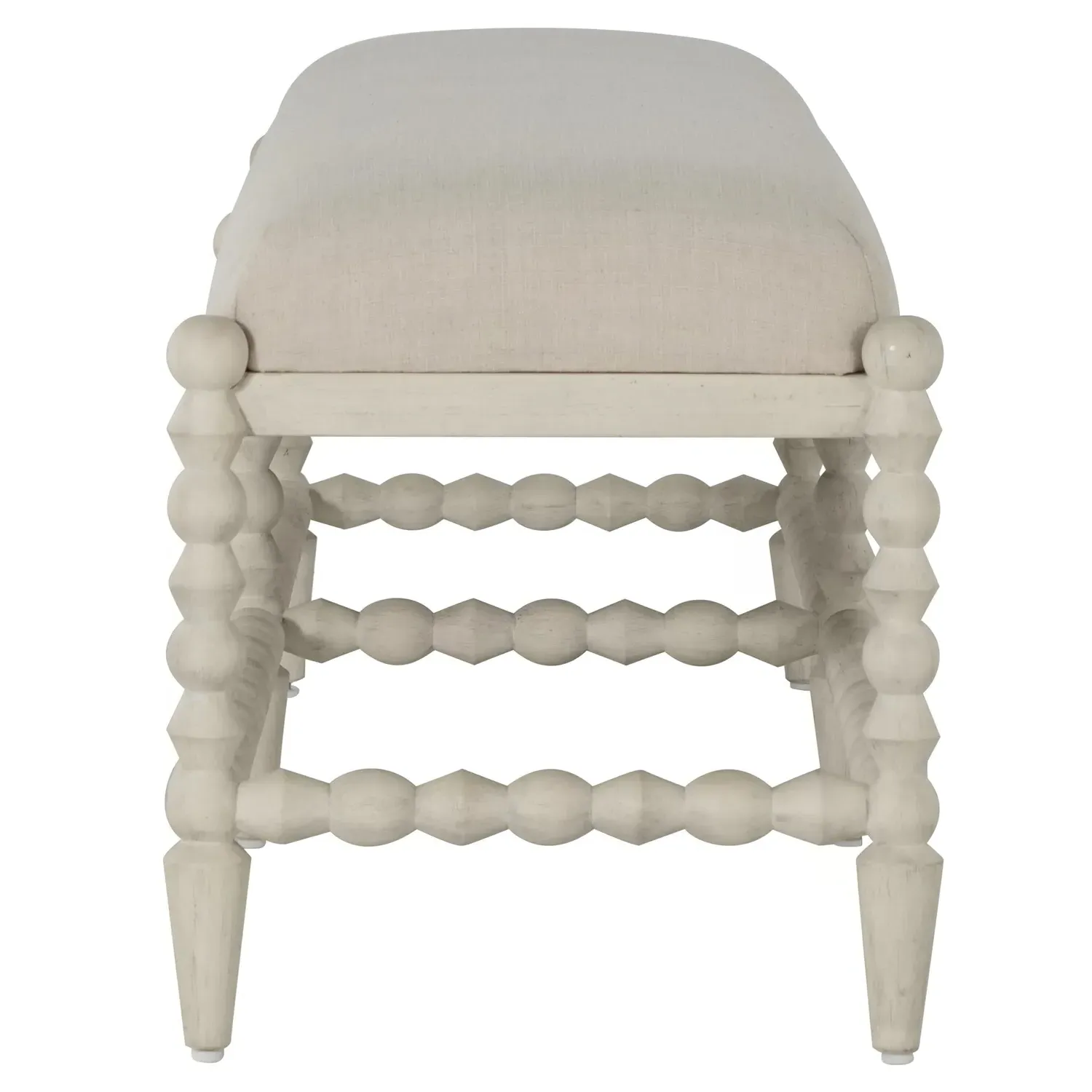 Jennifer Bobbin Bedroom Bench - Cream, Mahogany