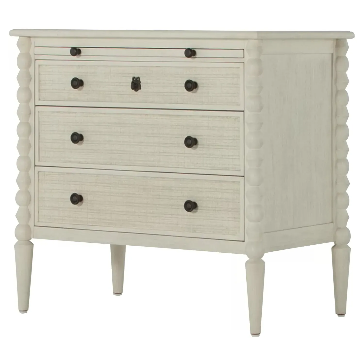 Jennifer Wood Chest - Cream, Mahogany