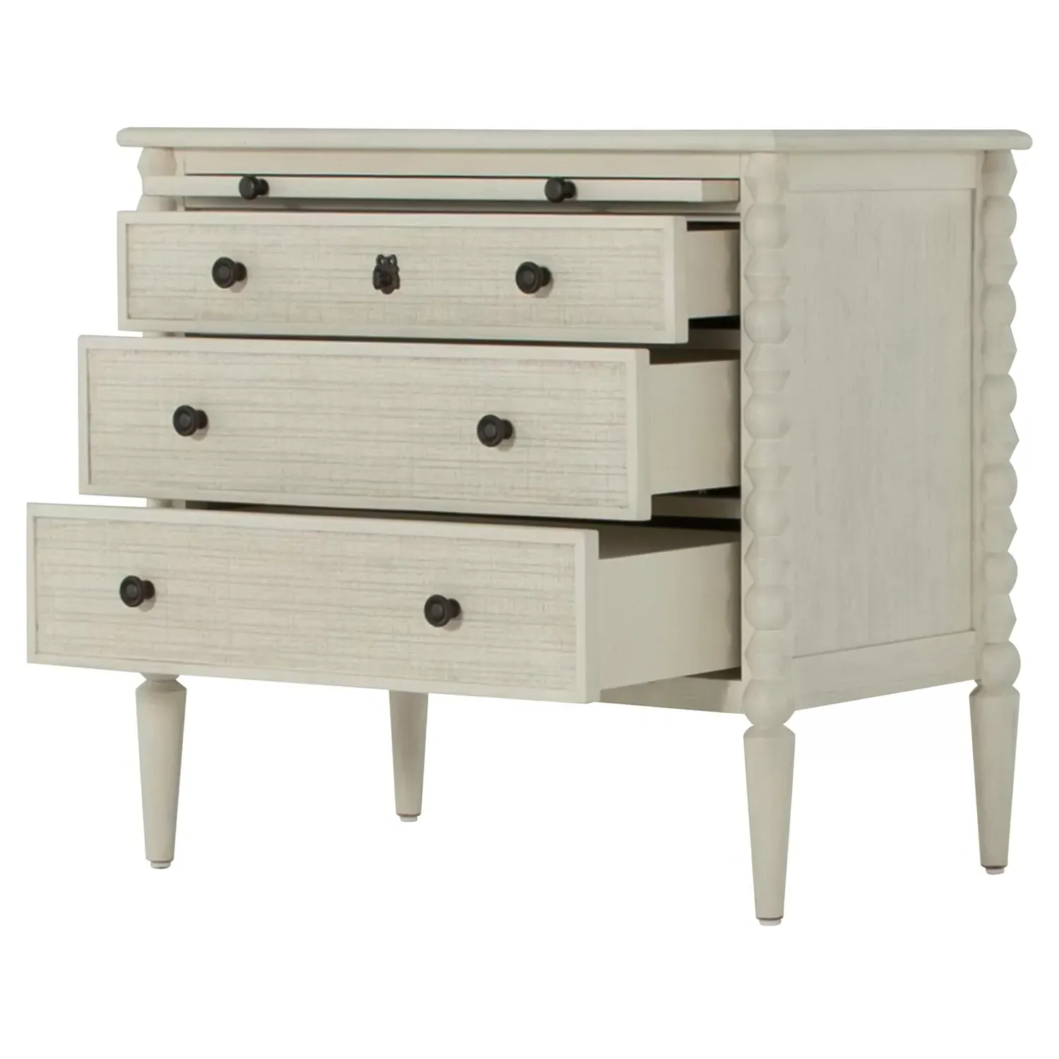 Jennifer Wood Chest - Cream, Mahogany