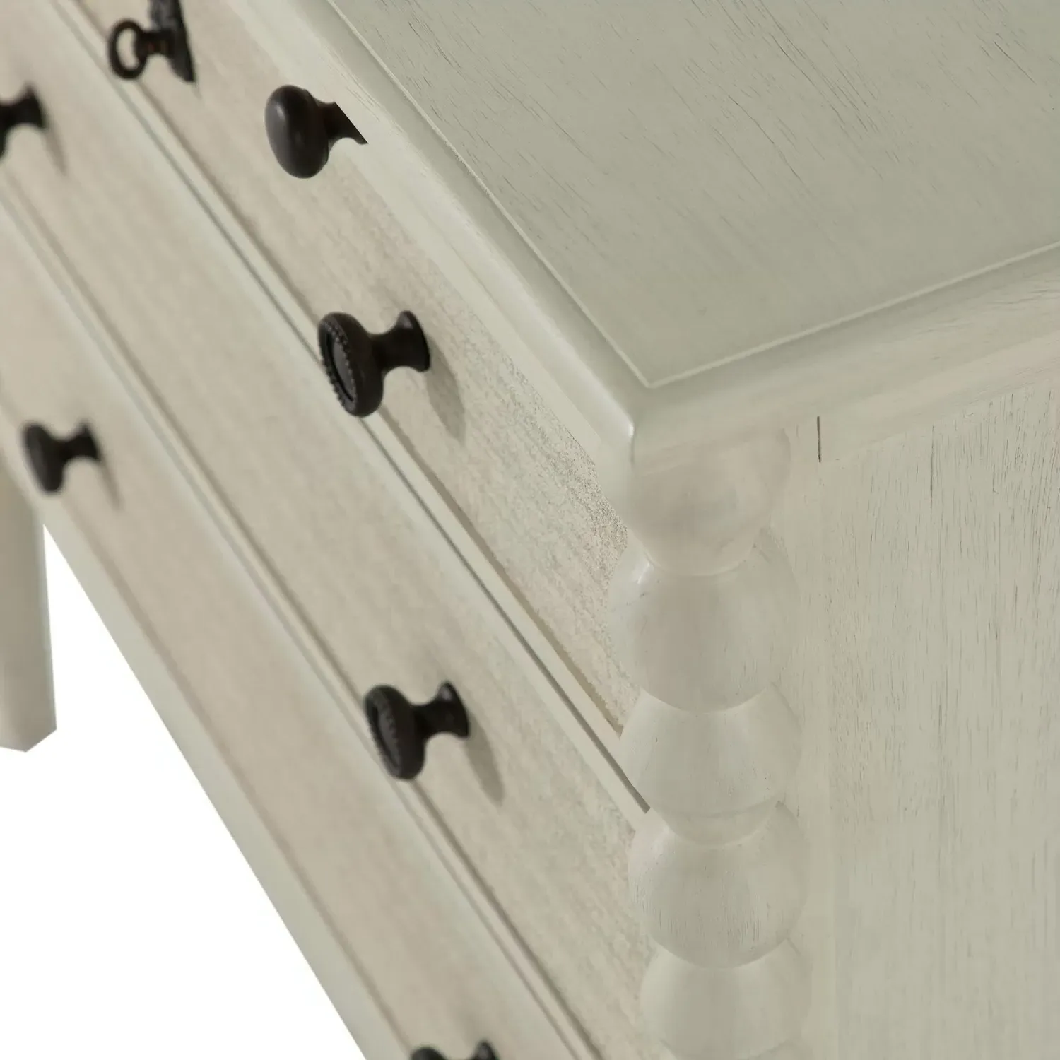 Jennifer Wood Chest - Cream, Mahogany