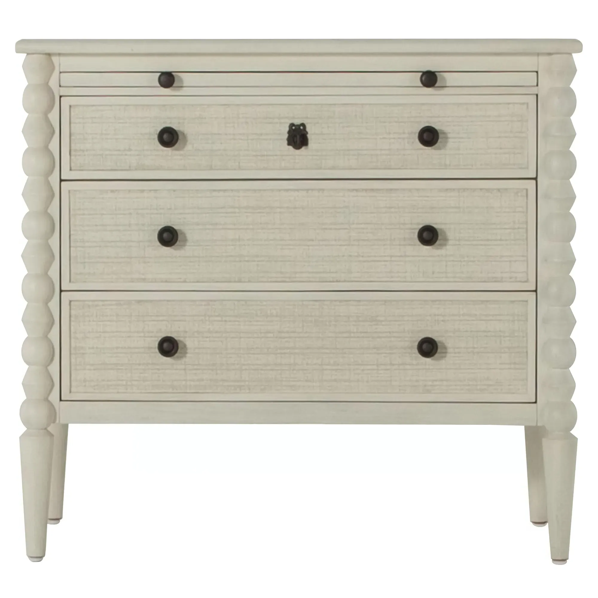 Jennifer Wood Chest - Cream, Mahogany