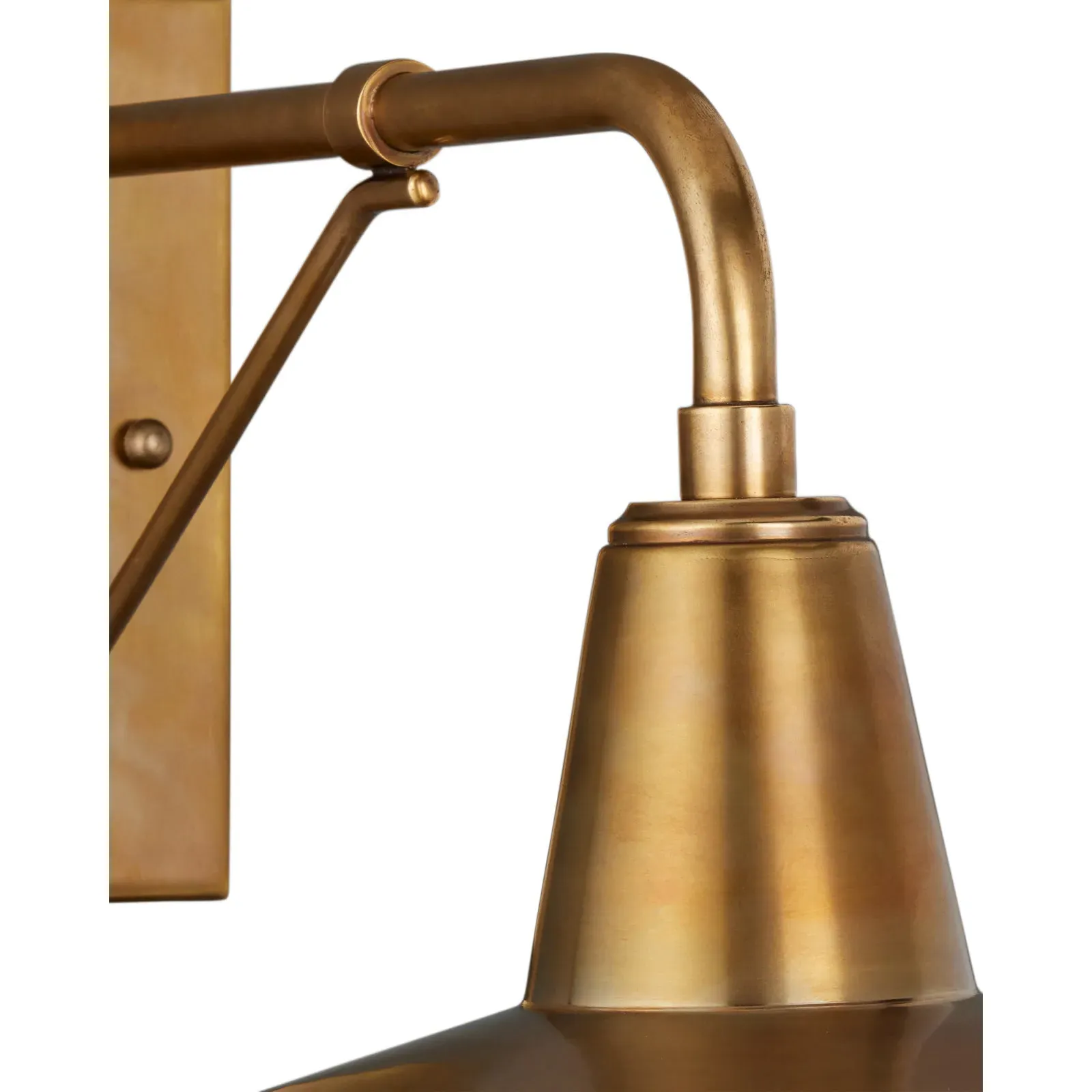 Jensen Outdoor Armed Wall Sconce - Antique Brass