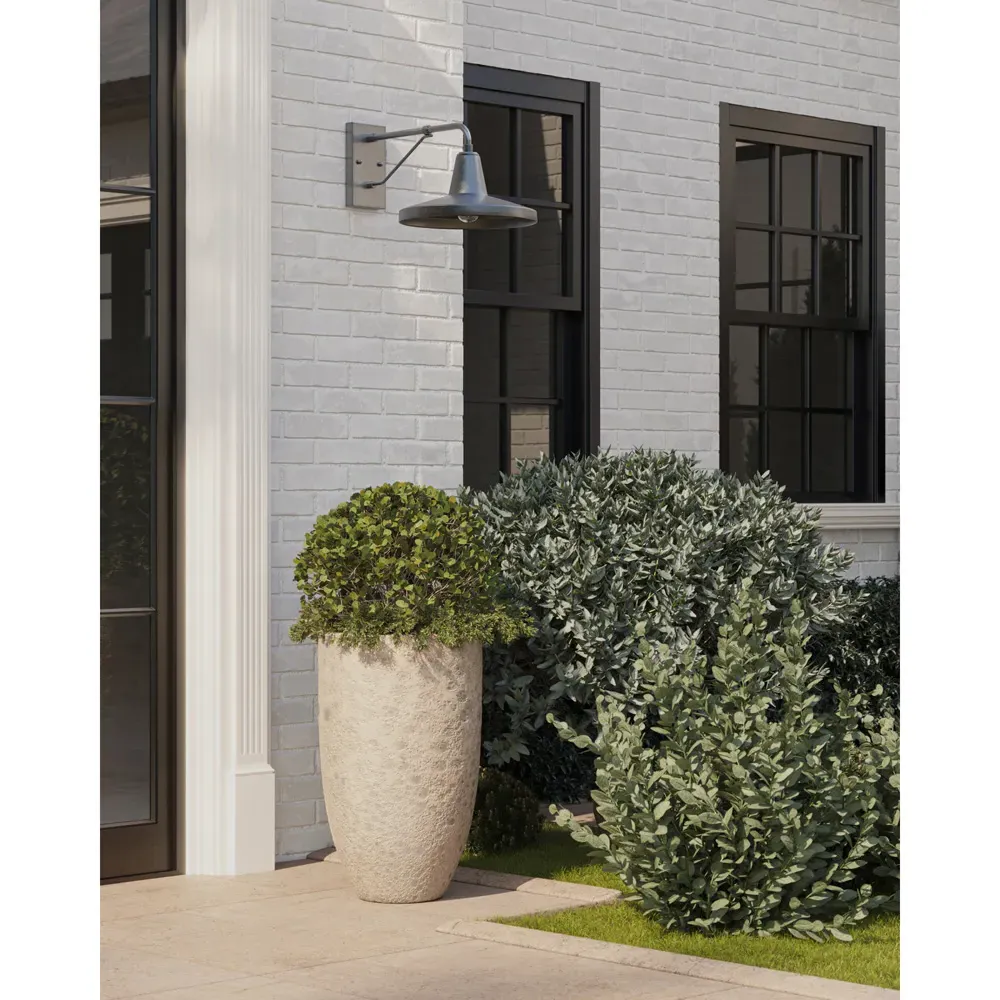 Jensen Outdoor Armed Wall Sconce - Antique Silver