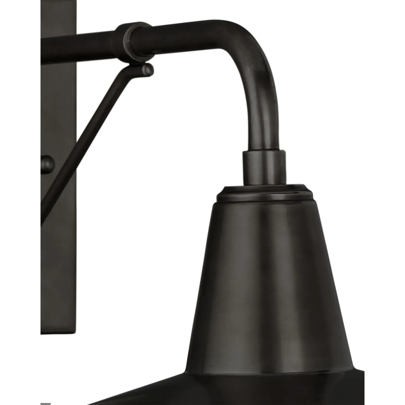 Jensen Outdoor Armed Wall Sconce - Matte Black
