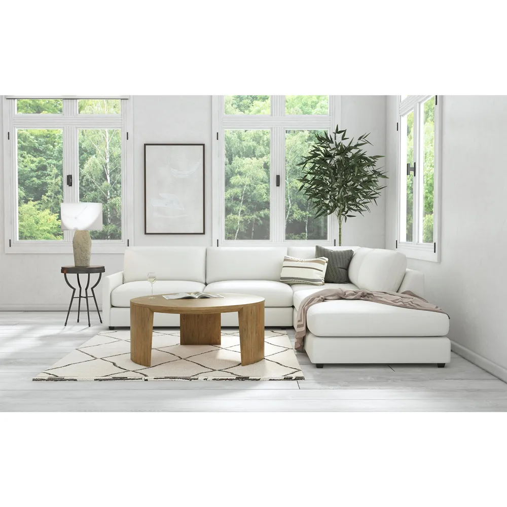 Jeremy Round Coffee Table - Brown, Wood