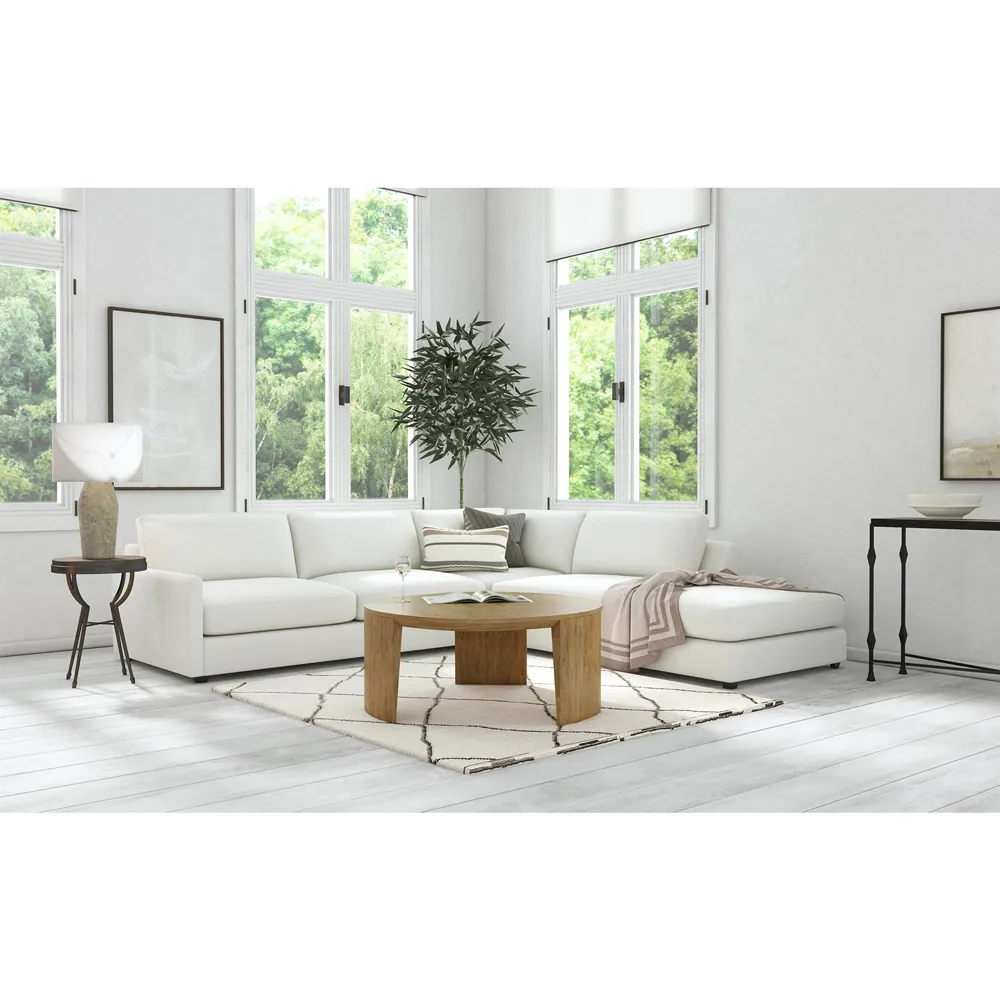 Jeremy Round Coffee Table - Brown, Wood